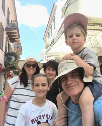 Kiril with his family on a day out